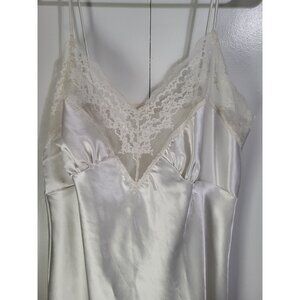 Body Chic Women's SZ 36 Slip Nightgown Lace Midi Cottage Fairy Bridal USA *FLAW